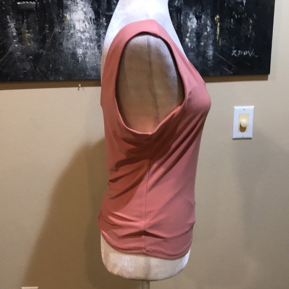 NWT Meraki Salmon Colored Square Neckline Low Back Fully Lined Tank Top-Size M - Picture 4 of 6